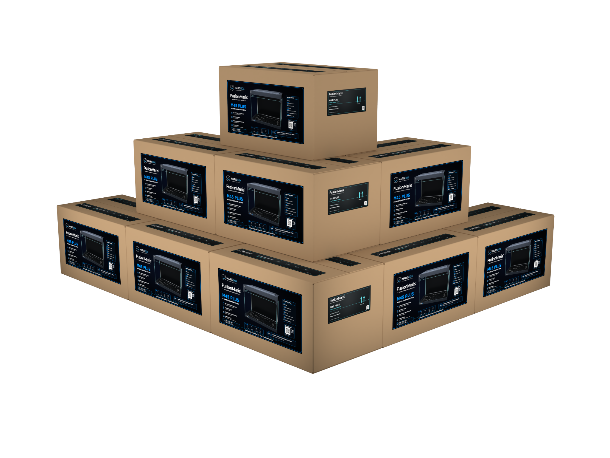 FusionMaris M45 Plus stocked shipping box presentation